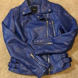 BLUE PLEATHER JACKET 💙💙💙